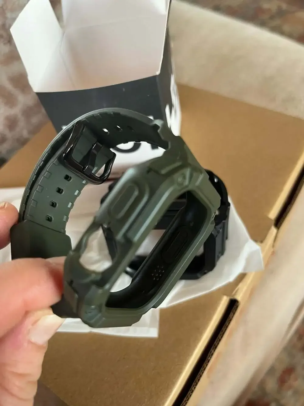 SVISVIPA 2 Pack Rugged Armor Pro Bands for Apple Watch Ultra 49mm - Black & Army